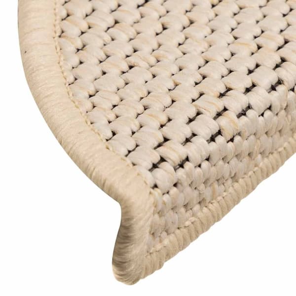 vidaXL selvklæbende trappemåtter 30 stk. 56x17x3 cm sisal-look creme