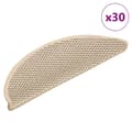 Miniatyrbillede 1 af 8: vidaXL selvklæbende trappemåtter 30 stk. 56x17x3 cm sisal-look creme