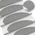 Miniatyrbillede 6 af 8: vidaXL selvklæbende trappemåtter 30 stk. 65x21x4 cm sisal-look sølv