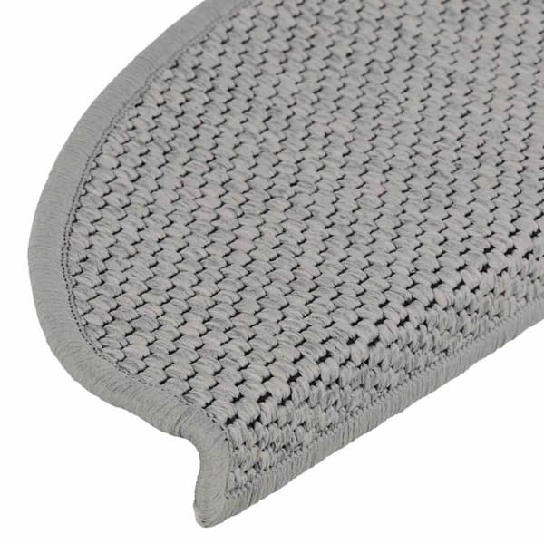 vidaXL selvklæbende trappemåtter 30 stk. 65x21x4 cm sisal-look sølv