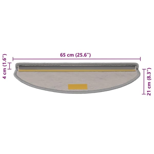 vidaXL selvklæbende trappemåtter 30 stk. 65x21x4 cm sisal-look sølv