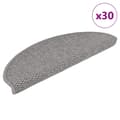 Miniatyrbillede 1 af 8: vidaXL selvklæbende trappemåtter 30 stk. 65x21x4 cm sisal-look sølv