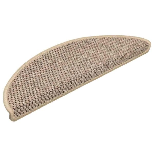 vidaXL Selvklebende trappematter sisal 30 stk 56x17x3 cm mørk beige