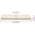 Miniatyrbilde 8 av 8: vidaXL Trappematter 30 stk 65x21x4 cm hvit