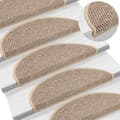 Pikkukuva 6 / 8: vidaXL Itsekiinnittyvät porrasmatot sisaltyyli 30 kpl 56x17x3 cm beige
