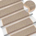 Miniatyrbillede 6 af 8: vidaXL selvklæbende trappemåtter 30stk. 65x21x4cm sisal-look lys beige