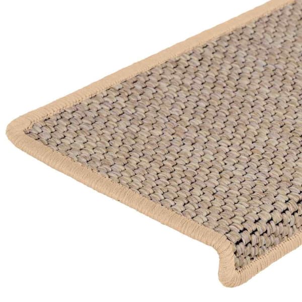 vidaXL selvklæbende trappemåtter 30stk. 65x21x4cm sisal-look lys beige