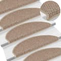 Miniatyrbillede 6 af 8: vidaXL selvklæbende trappemåtter 30stk. 65x21x4cm sisal-look sandfarve