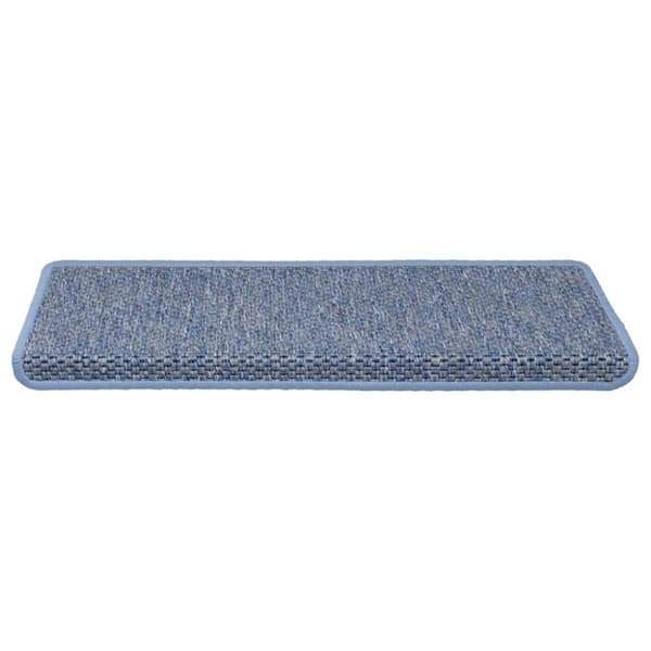 vidaXL selvklæbende trappemåtter 30 stk. 65x21x4 cm sisal-look blå