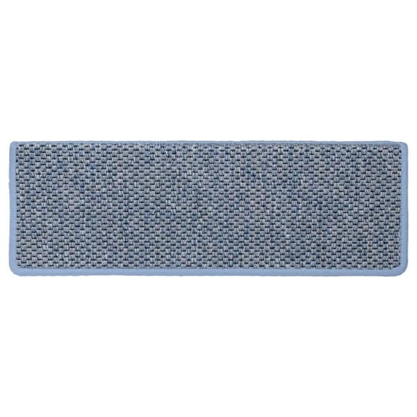 vidaXL selvklæbende trappemåtter 30 stk. 65x21x4 cm sisal-look blå