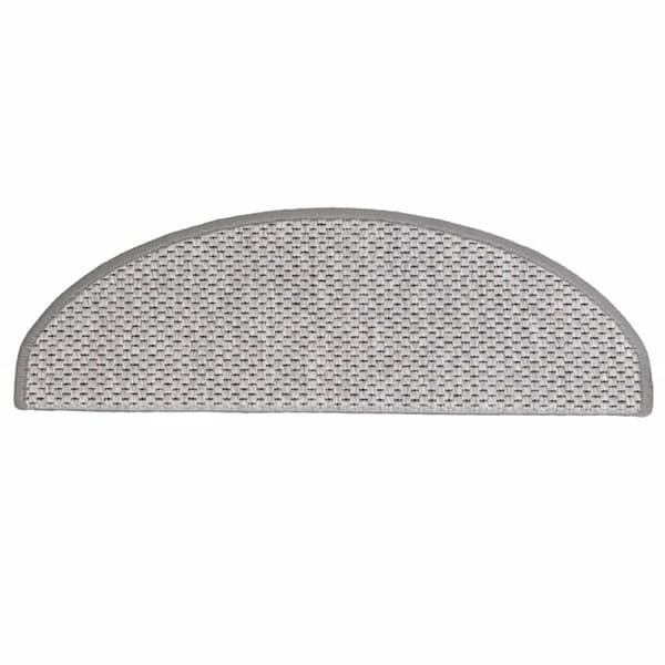 vidaXL selvklæbende trappemåtter 30 stk. 65x21x4 cm sisal-look platina