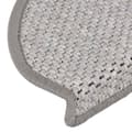 Miniatyrbillede 7 af 8: vidaXL selvklæbende trappemåtter 30 stk. 65x21x4 cm sisal-look platina