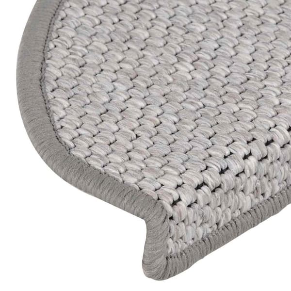 vidaXL selvklæbende trappemåtter 30 stk. 65x21x4 cm sisal-look platina