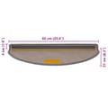 Miniatyrbillede 8 af 8: vidaXL selvklæbende trappemåtter 30 stk. 65x21x4 cm sisal-look platina
