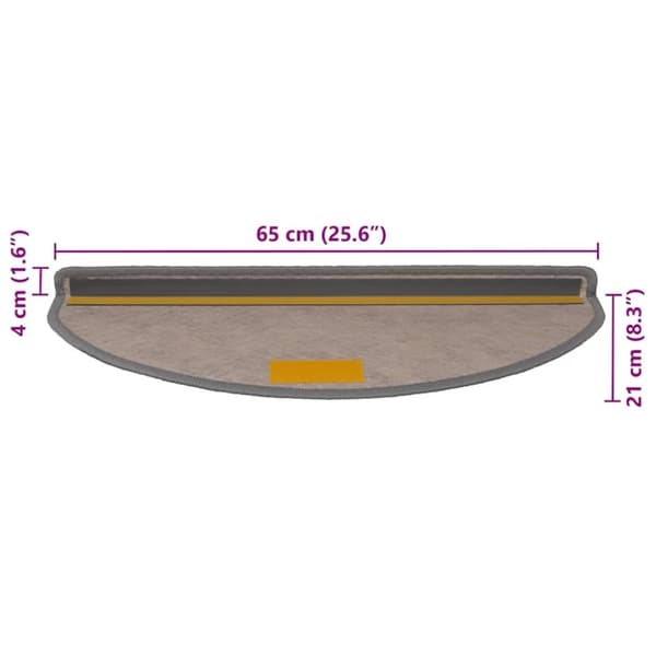 vidaXL selvklæbende trappemåtter 30 stk. 65x21x4 cm sisal-look platina