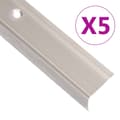 Miniatyrbild 1 av 2: Trappnosar i L-form 5 st aluminium 90 cm champagne