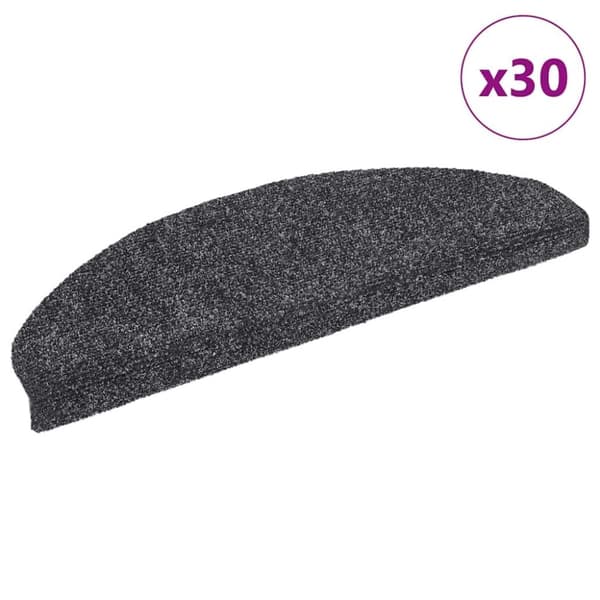 vidaXL selvklæbende trappemåtter 30 stk. 65x21x4 cm mørkegrå