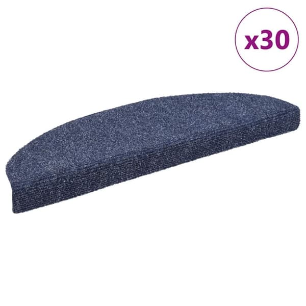 vidaXL selvklæbende trappemåtter 30 stk. 65x21x4 cm blå