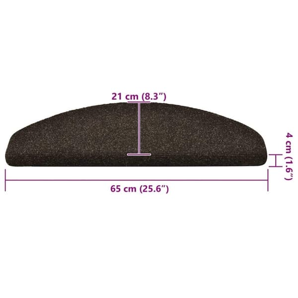 vidaXL selvklæbende trappemåtter 30 stk. 65x21x4 cm mørkebrun