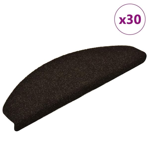 vidaXL selvklæbende trappemåtter 30 stk. 65x21x4 cm mørkebrun