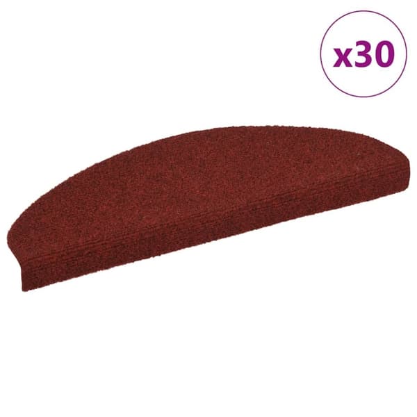 vidaXL selvklæbende trappemåtter 30 stk. 65x21x4 cm rød
