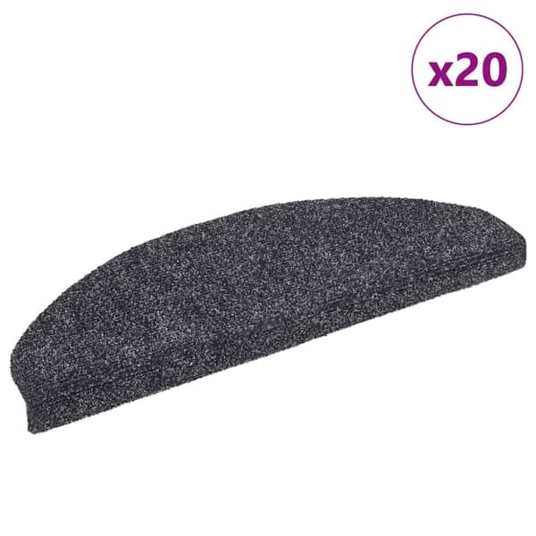 vidaXL selvklæbende trappemåtter 20 stk. 65x21x4 cm mørkegrå