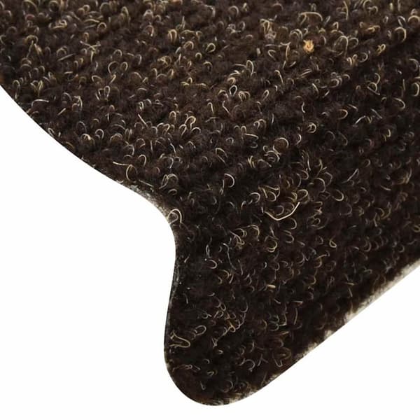 vidaXL Selvklebende trappematter 30 stk mørkebrun 65x21x4 cm