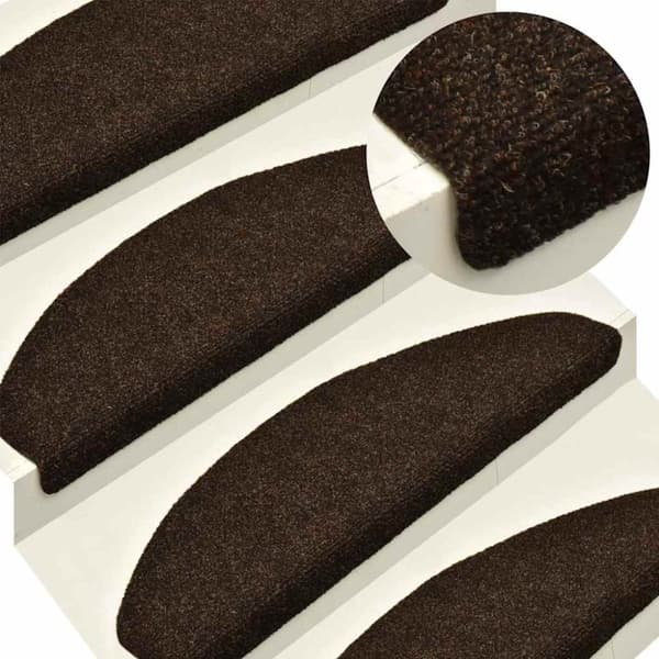 vidaXL Selvklebende trappematter 20 stk 65x21x4 cm brun