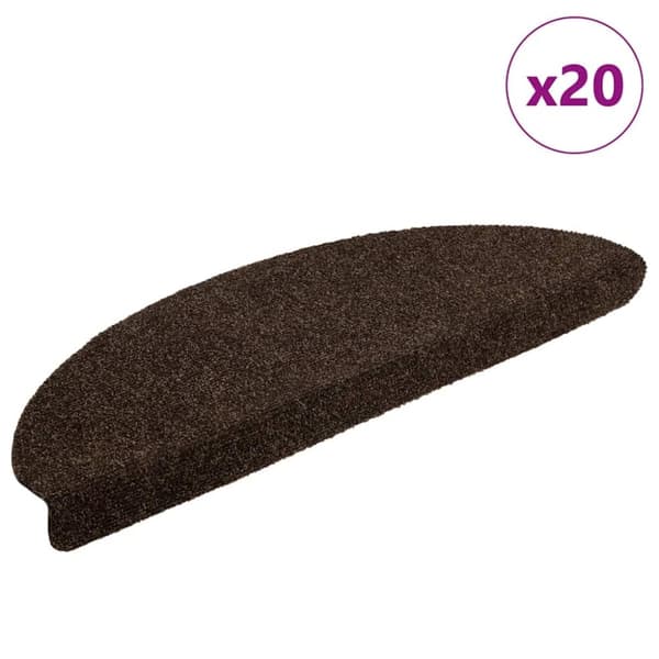 vidaXL Selvklebende trappematter 20 stk 65x21x4 cm brun