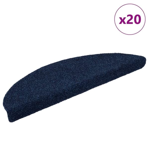 vidaXL selvklæbende trappemåtter 20 stk. 56x17x3 cm marineblå