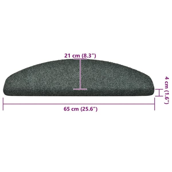 vidaXL selvklæbende trappemåtter 30 stk. 65x21x4 cm grøn