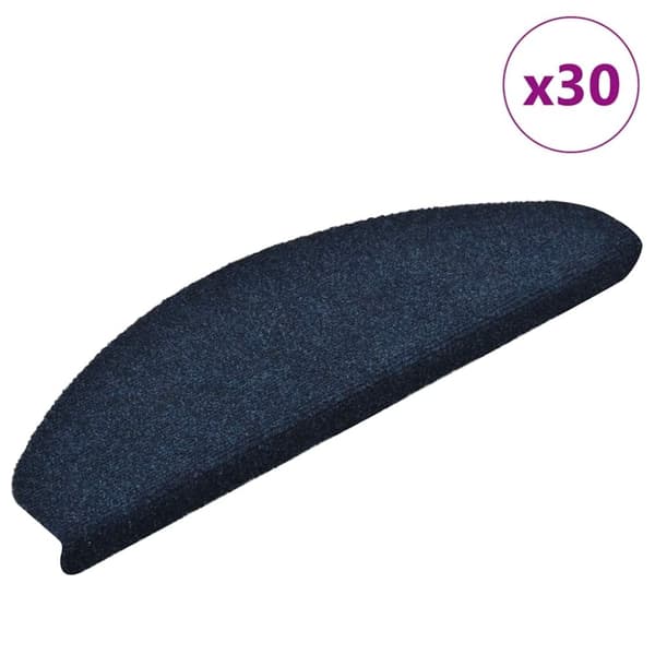 vidaXL selvklæbende trappemåtter 30 stk. 65x21x4 cm marineblå