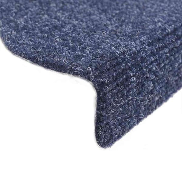 vidaXL Itsekiinnittyvät porrasmatot 30 kpl sininen 56x17x3 cm
