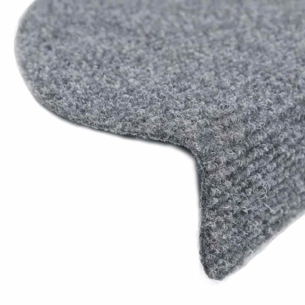 vidaXL selvklæbende trappemåtter 30 stk. 56x17x3 cm lysegrå