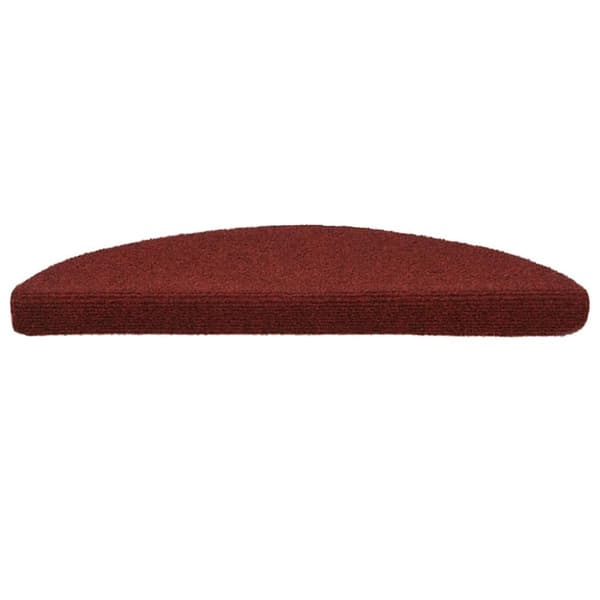vidaXL Itsekiinnittyvät porrasmatot 30 kpl 56x17x3 cm punainen