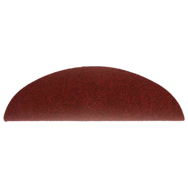 vidaXL Itsekiinnittyvät porrasmatot 30 kpl 56x17x3 cm punainen