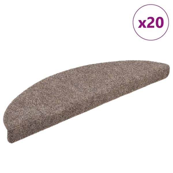 vidaXL Selvklebende trappematter 20 stk beige 56x17x3 cm
