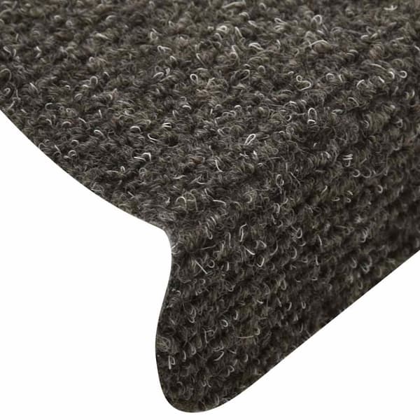 vidaXL Itsekiinnittyvät porrasmatot 30 kpl antrasiitti 56x17x3 cm