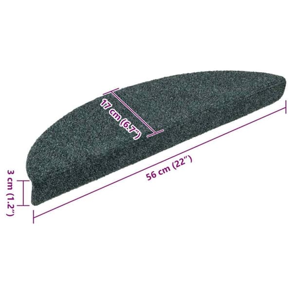 vidaXL selvklæbende trappemåtter 20 stk. 56x17x3 cm grøn