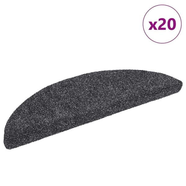 vidaXL selvklæbende trappemåtter 20 stk. 56x17x3 cm mørkegrå