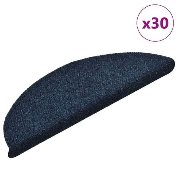 vidaXL selvklæbende trappemåtter 30 stk. 56x17x3 cm marineblå