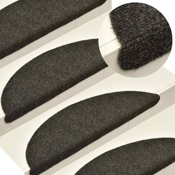 vidaXL Selvklebende trappematter 30 stk antrasitt 56x17x3 cm