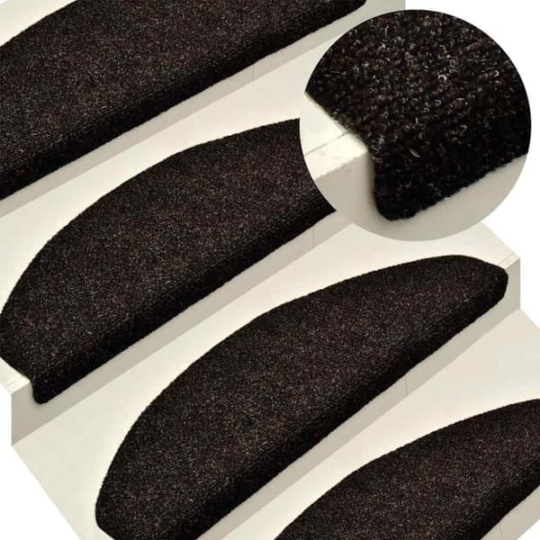 vidaXL Selvklebende trappematter 20 stk brun 56x17x3 cm