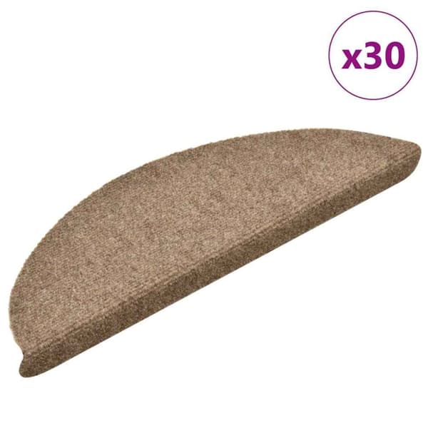 vidaXL Selvklebende trappematter 30 stk kremhvit 56x17x3 cm