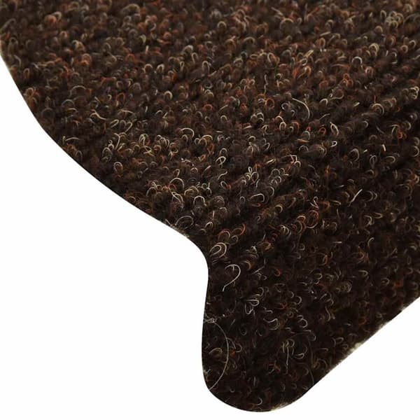 vidaXL Trappmattor självhäftande 30 st brun 65x21x4 cm