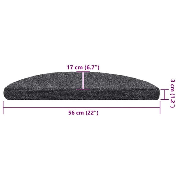 vidaXL Selvklebende trappematter 20 stk mørkegrå 56x17x3 cm
