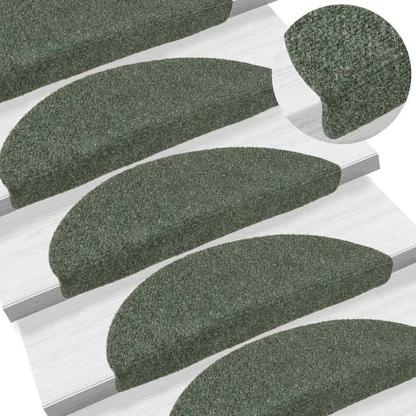 vidaXL Selvklebende trappematter 30 stk grønn 56x17x3 cm