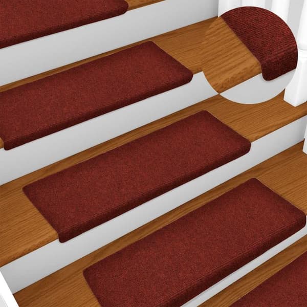 vidaXL Selvklebende trappematter 30 stk rød 65x21x4 cm