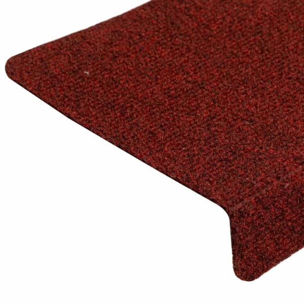 vidaXL Selvklebende trappematter 30 stk rød 65x21x4 cm