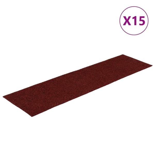 vidaXL trappemåtter selvklæbende 30 stk 76x20 cm rektangulær rød